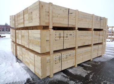 Einfache Holzverpackungen für Export, IPPC-/ISPM-15 hitzebehandelt