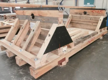 Schwerlast-Transportboden für Turbinenrotor - verstärkt mit Stahlverstärkungen und Stahlplatten