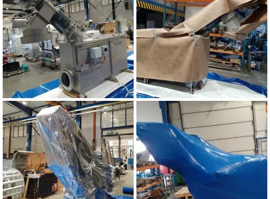 Vor-Ort-Verpackung in Korrosionsschutz, Einschweißung in Aluminiumfolie und äußere Schrumpfverpackung für höchsten Schutzstandard - in ganz Deutschland