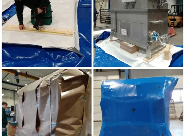Überseeverpackung von Maschinen und Anlagen beim Kunden vor Ort 