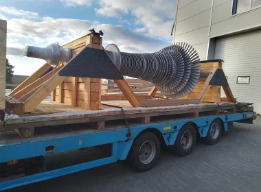 Transport eines Turbinenrotors inklusive Herstellung des Transportsattels 
